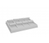 White Leatherette  8-Earring Tray  ,  8 1/4" x 5 1/4" x 1 5/8"